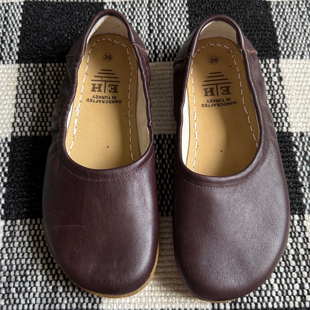 EH Handmade Dark Brown Leather Loafers